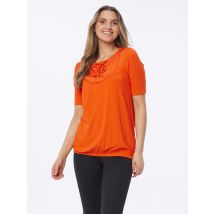 incasual Shirt mit Schnürdetail 48 orange-rot