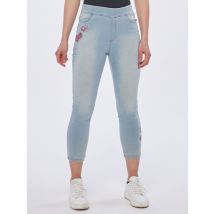 Body Needs Sweat Jeans mit Pailletten Applikation Herz 38 hell-jeansblau