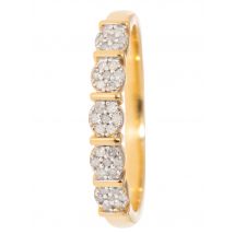 CM Private Diamonds Rivière-Ring, 35 Diamanten ca. 0,20 ct. 17 weiß