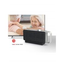 clever daheim OSKAR Tragbarer TV-Sprachverstärker x grau