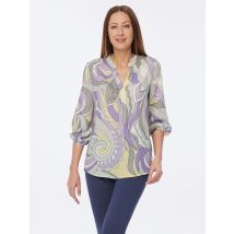 Georg Stiels DONNA Druckbluse Santa Luce 50 flieder
