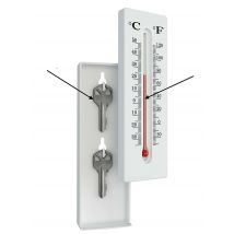 clever daheim In- & Outdoor- Safe Thermometer, 2er Set x weiss