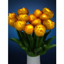 Belles Décorations Tulpenstrauss mit LED, 13-teilig x gelb