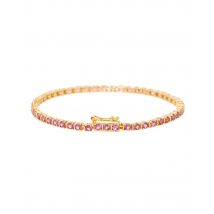 CM Edelsteinzauber Tennis-Armband, Rhodolith, SI 925 vergoldet x Rhodolith