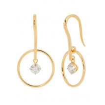 DIAMONDS Design-Ohrhänger mit 2 Brillanten, ges.0,50ct. LG x Gelbgold 585