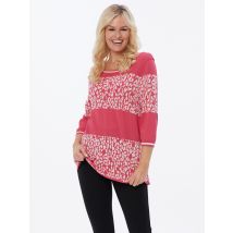 incasual Pullover 38/40 pink-weiß
