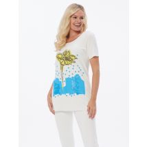 CM Outlet Longshirt Flower 50 weiß