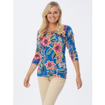 Christian Materne Feinstrick Pullover Caribbean blossom 34/36 blau