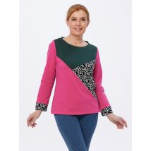 incasual Sweatshirt geometrische gepatched 36 pink