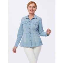 Christian Materne Blusenjacke in Jeansoptik 34 blau