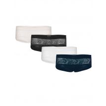 PURE SHAPE DAY&NIGHT Panty 4er-Pack mit Spitze 34/36 weiß-schwarz-champagner-marine