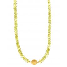 Günter Winter INVERNO Collier, Peridot, Silber 925 vergoldet x Peridot