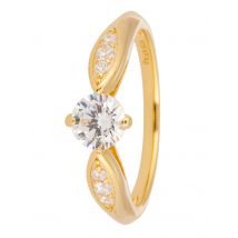 Christian Materne Design-Ring ""Shining Light"", Zirkonia, Silber 925 16 vergoldet