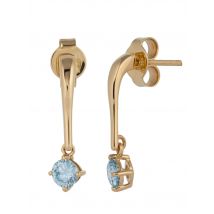 DIAMONDS Ohrstecker ""Blue Crown"", LG-Brillanten, 0,50 ct. x Gelbgold 585