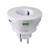 clever daheim USB Stecker mit 4 Ladeports x weiß