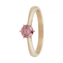 DIAMONDS Solitär-Ring, LG-Brillant Pink, SI, GG 585 19 Gelbgold 585