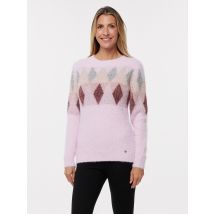 Christian Materne Pullover in Flausch-Lurexgarn 34/36 rosé