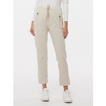 Georg Stiels DONNA Jogpants in weichem Wool Optic Jersey 38/40 beige