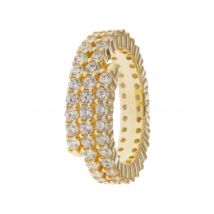 Sarah Kern LUXURY Croisé-Ring ""Shine Bright"", Zirkonia 20 vergoldet