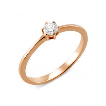 DIAMONDS Brillant-Ring, 0,25 ct.,SI,weiß,IGI-Zert.,Gold 585 20 Roségold 585