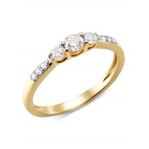 DIAMONDS Cocktail-Ring, 9 Brillanten, ca. 0,50 ct, Gold 375 21 Gold 375