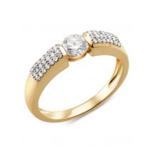 DIAMONDS Design-Ring, 43 LG-Brillanten, ges. 0,70 ct.,m.Z. 20 Gelbgold 585
