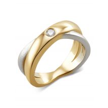DIAMONDS Croisé-Ring, LG-Brillant, Silber 925 bicolor 17 bicolor