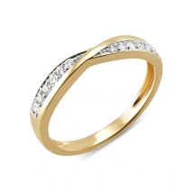 DIAMONDS Croisé-Ring, LG-Brillanten, 0,20 ct. G-H, SI 19 Gelbgold 585