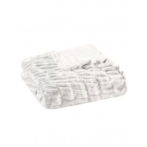 DELINDO Lifestyle Luxus Felldecke 150 x 200 cm x grau weiß meliert