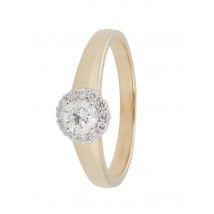 DIAMONDS Entourage-Ring, LG-Brillanten, SI, G-H 18 Gelbgold