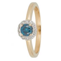 CM Private Diamonds Entourage-Ring, blaue und weiße Brillanten 19 Diamant