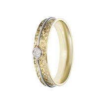 Diamonds Forever Solitär-Ring, Brillant, S925 bicolor 19 Diamant