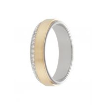 Atelier Kroll Band-Ring, Brillanten, GG 585 & Platin 600 20 Diamant