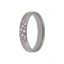Atelier Kroll Band-Ring, Diamant, Tantal 19 Diamant
