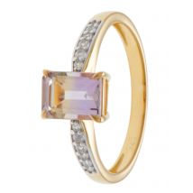 CM Edelsteinzauber Cocktail-Ring, Ametrin & Zirkon, S925 verg. 18 Ametrin