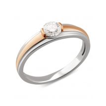 DIAMONDS Solitär-Ring, LG-Brillant, 0,50 ct. G/H, SI 20 Gelbgold 585
