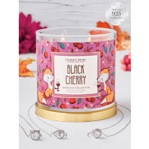 Mein Lieblingsplatz Duftkerze mit Schmuck x Black Cherry