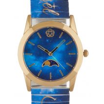 Gabriele Iazzetta Armband-Uhr Schutzengel Mondphase x blau-gold