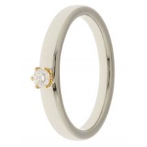 Atelier Kroll Solitär-Ring, Diamant, Tantal & GG 585 20 Diamant