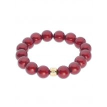 Magic Pearl Armband ""Celebration"" mit Marken-Rondell x rot