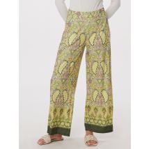 MIALUSSO Palazzo pants with all-over paisley print 46 gelb
