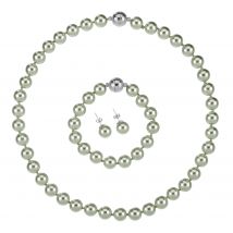 Accessoire Boutique Perlenschmuckset Oliv