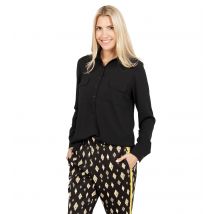 MONACO blue Bluse Avis mit Schmuckknöpfen 48 schwarz