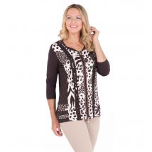 CM Outlet Cardigan, Jersey, Ethno Druck 36 braun