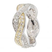 Christian Materne Band-Ring ""Night & Day"", Silber 925 bicolor 16 bicolor