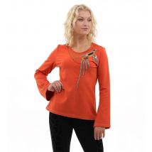 Sarah Kern Outlet Shirt in Courtelle Jersey 38 rot-orange