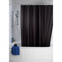 WENKO Anti-Schimmel Duschvorhang, 180 x 200 cm x schwarz