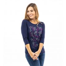 CM Outlet Shirt mit Glitzersteinchen 46 dark blue