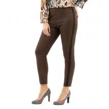 MONACO blue Hose Grace mit Flechtpaspel 40 schoko