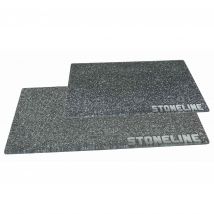 STONELINE Glasschneidebrett, 2-teilig x schwarz-grau